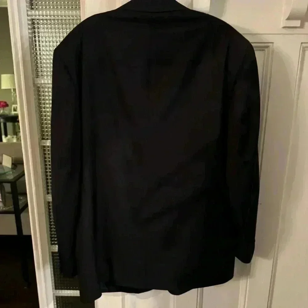 Louis Dell’ Olio men’s navy blue blazer made in Italy  100% wool size 41R